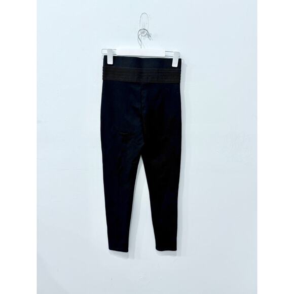 NWT Zara Pull On High Rise Slim Fit Ponte Skinny Pants Black Women's Size Small - Picture 3 of 7
